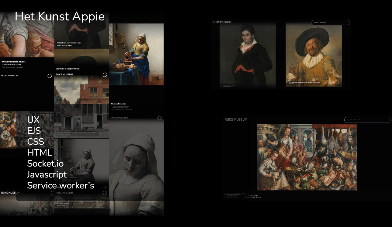 Project: Het kunst appie. Progressive web app made with the Rijksmuseum API