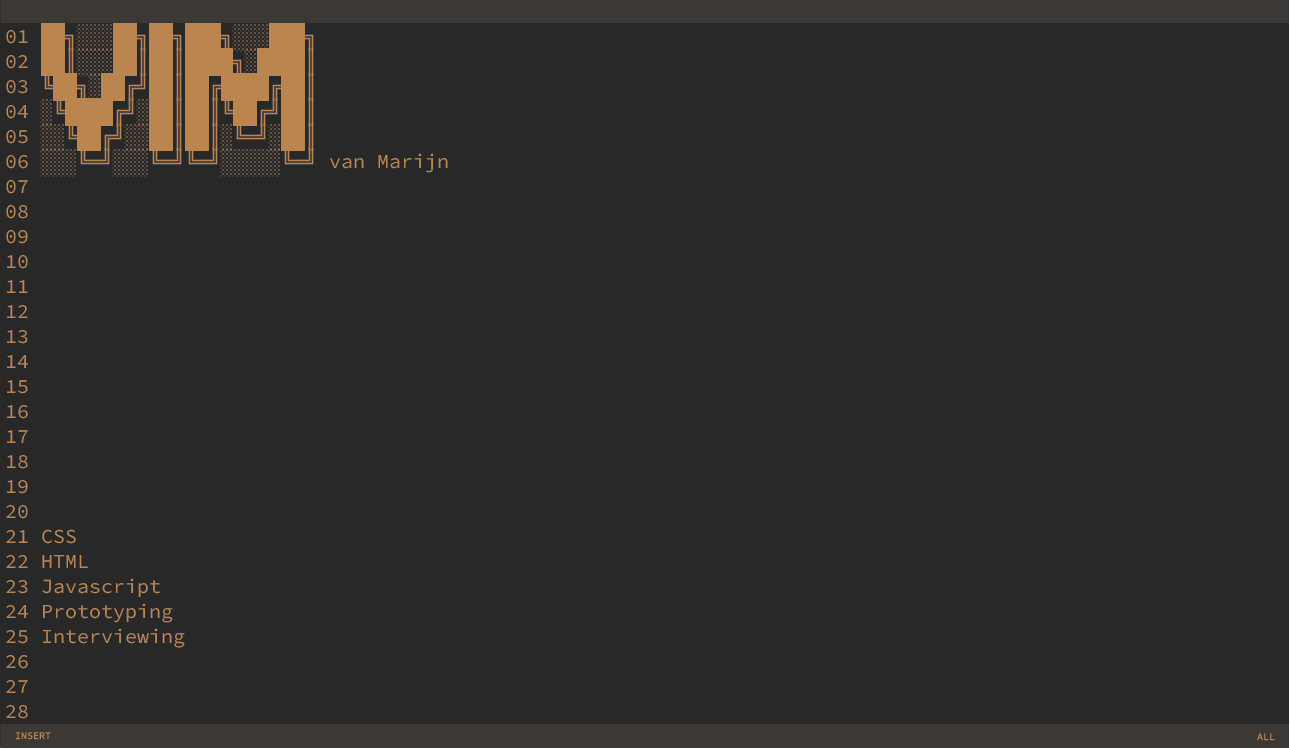 Project: Vim voor Marijn. Application made for Marijn